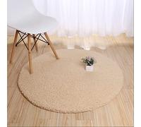KJHFD Tlee berbère Douce Luxueuse Mat Bain Rond en Peluche Tapis Confortable pour Le Salon ou Chambre 160 cm de diamètre Couleur Beige