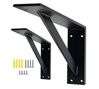 KJHGMNB Équerre Taquet, 2 Pcs Equerre Fer Forge pour Etagere Support Etagere Mural Retro en Metal Support D'etagere Fonte Vis Inclus,pour Déco Salon Chambre Salle Bain (175~400MM),40cm