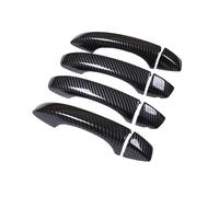 KJHOPY Autocollants De Style Pour Poignées Porte Voiture En Fiber Carbone Chromée, Accessoires Automobiles Pour MG RX5 2018 2019 2020 2021 2022 poignée porte extérieure(Black B)