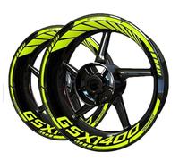 KJHOPY Autocollants magnétiques décalcomanies 1 Jeu D'autocollants Roue D'accessoires De Moto Autocollants De Jante Réfléchissants À Rayures pour Suzuki GSX1400 GSX 1400(Style 4)