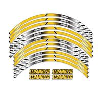 KJHOPY Autocollants magnétiques décalcomanies Accessoires De Moto Bandes Réfléchissantes De Bord De Jante Autocollants De Roue Réfléchissants pour Ducati pour Scrambler 400 800 1100(Style 4)