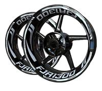 KJHOPY Autocollants magnétiques décalcomanies Autocollant De Roue De Moto Autocollant À Rayures De Jante Course Accessoires De Décoration De Moto pour Y&amaha Fjr1300 Fjr 1300(Style 2)