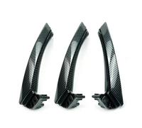 KJHOPY Ensemble Complet Poignées Porte Intérieures 3 Passagers Gauche Droite Pour BMW Série 3 E90 316i 318i 320 325(RHD SET Carbon Fiber)