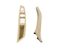 KJHOPY Ensemble Poignées Porte Intérieures Commande Manuelle Pour BMW Série 5 F10 F11 F18 520 523 530 2010-2017(Beige 2pcs)