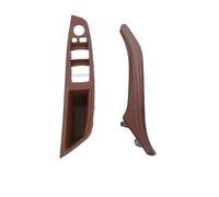 KJHOPY Ensemble Poignées Porte Intérieures Commande Manuelle Pour BMW Série 5 F10 F11 F18 520 523 530 2010-2017(Red brown 2pcs)