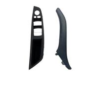 KJHOPY Ensemble Poignées Porte Intérieures Commande Manuelle Pour BMW Série 5 F10 F11 F18 520 523 530 2010-2017(Black 2pcs)