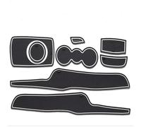 KJHOPY Tapis et Moquettes Tapis De Porte De Voiture Intérieur Antidérapant Coussinet De Tasse Fente De Porte Accessoires De Décoration pour Ford pour Fiesta MK6 6 2008 - 2016(Wit)