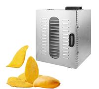 KJHYYPP Déshydrateur d'aliments pour Viande séchée, bœuf, Herbes, friandises pour Chiens, 15 Plateaux en Acier Inoxydable, minuterie réglable numériquement 24 et température de 86-194 °F