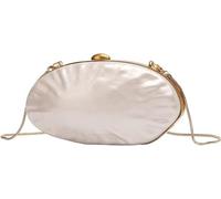 KJHZCE Pochette de soirée en acrylique en forme de coquillage for femme, sac à main ovale brillant avec chaîne et bandoulière, chic et marbré, for mariage et cocktail(Pink2)