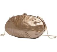 KJHZCE Pochette de soirée en acrylique en forme de coquillage for femme, sac à main ovale brillant avec chaîne et bandoulière, chic et marbré, for mariage et cocktail(Bronze)