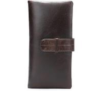 KJHZCE Portefeuille Long Vintage en Cuir de Vache avec Fermeture éclair for Homme, Pochette for téléphone, Porte-Cartes, en Cuir véritable, B-19 x 9 cm(A)