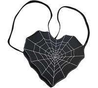 KJHZCE Sac bandoulière Love Bat Spider Web for femme(Black)