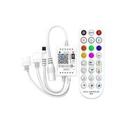 KJJFIPCXP Contrôleur de Musique RGB à Double Sortie Wi-FI DC12-24 V, télécommande IR 24 Touches for Bande Lumineuse SMD 5050 2835