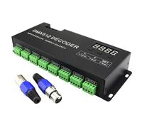 KJJFIPCXP Décodeur 512 avec variateur d'intensité à Affichage numérique, contrôleur de décodeur LED RGBW 24 canaux for Lampe DC5V-24V(24 channle)