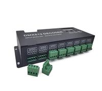 KJJFIPCXP Décodeur 512 avec variateur d'intensité à Affichage numérique, contrôleur de décodeur LED RGBW 24 canaux for Lampe DC5V-24V(24 channle)