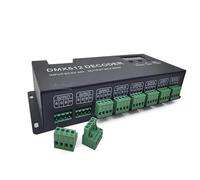 KJJFIPCXP Décodeur 512 avec variateur d'intensité à Affichage numérique, contrôleur de décodeur LED RGBW 24 canaux for Lampe DC5V-24V(24 Channle)