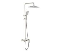 KJJFIPCXP Ensemble de robinet de douche de luxe avec plan de rangement, mitigeur de pluie en laiton, ensemble de douche mural haute pression