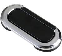 KJJFIPCXP Lot de 2 poignées de placard de cuisine, poignée cachée, poignées de porte de tiroir de garde-robe for commode de chambre à coucher, centres de trous de 6,3 cm(Black Silver)