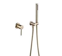 KJJFIPCXP Robinet de Baignoire Mural Robinet de Remplissage de Baignoire avec pulvérisateur à Main Mitigeur Laiton Massif, Titane(Titanium)