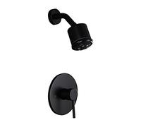 KJJFIPCXP Robinet de Douche Noir, mitigeur de Douche Noir Mat, Valve Brute Incluse, Chrome(Nero)