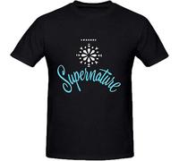 Kjjker Erasure Supernature Funny Tee Shirts for Men Black Manches Courtes(3X-Large)