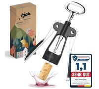 kjøk Premium Tire bouchon à ailes, Ouvre bouteille de vin avec décapsuleur multifonction, Tire-bouchon en alliage de zinc pour bouchons et bouteilles à capsule métallique