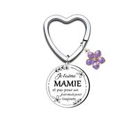KJKJKJ Cadeau Mamie Porte Clés Cadeau Fête Des Grands Mères Cadeau Mamie Personnalisé Anniversaire