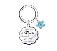 KJKJKJ Cadeau Mamie Porte Clés Cadeau Fête Des Grands Mères Cadeau Mamie Personnalisé Anniversaire