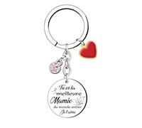 KJKJKJ Cadeaux Pour la Fête Des Mamie,Mamie Porte Clés,Cadeau Mamie Anniversaire,Cadeau Mamie,Personnalisé Cadeaux Mamie