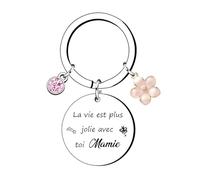 KJKJKJ Cadeaux Pour la Fête Des Mamie,Mamie Porte Clés,Cadeau Mamie Anniversaire,Cadeau Mamie,Personnalisé Cadeaux Mamie