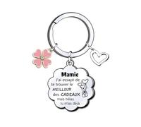 KJKJKJ Cadeaux Pour la Fête Des Mamie,Mamie Porte Clés,Cadeau Mamie Anniversaire,Cadeau Mamie,Personnalisé Cadeaux Mamie