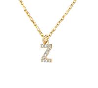 KJKJKJ Colliers Femmes Filles, Collier Initiale Lettre A B C D E F G H I J K L M N O P Q R S T U V W X Y Z Personnalisation Idées Cadeau Anniversaire Célébration Cadeau Saint Valentin (Z)