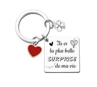KJKJKJ Porte clé Maison Couple Personnalisé: Ensemble de Porte Clef en Acier Inoxydable - pour la Maison - Cadeau Amour de Pendaison de Crémaillère-Cadeau pour Cremaillere (0-1)