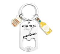 KJKJKJ Porte-clés Personnalisé,Coach Porteclef Décapsuleur Cadeau Original pour Fan de Sport,Personnalisé pour Basket Chasseur Football Golfeur Motard Pêcheur Cycliste Rugby Saxophone Cadeau (3)