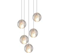 KJLARS Suspensions LED Contemporaine Pendentif Lampe Hauteur Réglable Lustres adapté pour salon table à manger escalier chambre Plafonniers lampe suspendue 5 lumières