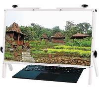 KJMWXOP Loupe d'écran Pliable pour Ordinateur Portable 22 Pouces, Support pour Ordinateur Portable et téléphone, loupe Physique, Compatible avec