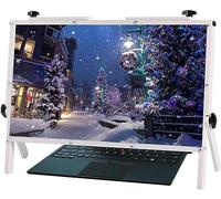 KJMWXOP Loupe d'écran Pliable pour Ordinateur Portable, Support pour téléphone Portable, loupe Physique, Compatible avec