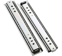KJoBDwz 1 paire de glissières de tiroir pliables robustes à roulement à billes pour armoire de cuisine, tiroir à extension complète (800 mm)