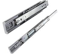 KJoBDwz Glissières pour tiroirs 1 paire de rails pour tiroirs avec roulements à billes pour des utilisations lourdes, guide pour tiroirs avec fermeture amortissante, rails télescopiques guide