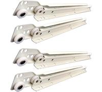 KJoBDwz Glissières pour tiroirs Guides coulissants en métal 2 paires de guides pour tiroirs blancs avec vis guide d'extraction total (500 mm)