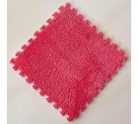KJoBDwz Lot de 80 tapis carrés en mousse à emboîter - Antidérapants - Pour la découpe et le patchwork, décoration de la maison, tapis d'escalade facile à nettoyer (rose rouge)