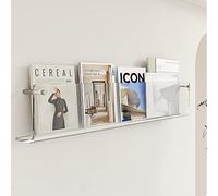 KJoBDwz Porte-revues à plancher porte-revues mural, porte-revues décoratif en acrylique, porte-revues transparent pour bureau, salle à manger et réception présentoir multi-usages (40 cm (15 3/4 "))