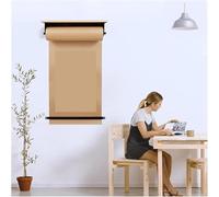 KJoBDwz Porte-rouleau en papier kraft Distributeur de papier et cutter pour bar café pour menu quotidien/liste de courses/dessin pour enfants, facile à accrocher décoration pour la maison(40 cm/15.