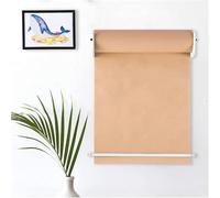 KJoBDwz Support de rouleau de papier kraft pour distributeur de rouleaux de papier de boucher monté au mur, support pour papier Kraft blanc noir pour accrocher et couper la liste des idées de