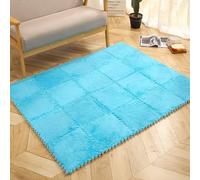 KJoBDwz Tapis de sol en mousse en peluche pour tapis encastrés de 10 pièces, décoration pour la maison, tapis en mousse Puzzle Fai-da -Te, tapis à encastrer, antidérapant pour tapis de sol