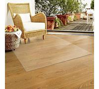 KJoBDwz Tapis de sol en PVC transparent, antidérapant, lavable, pour salon, chambre à coucher, buanderie, salle à manger, coussin de chaise transparent (140 x 200 cm)