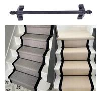 KJoBDwz Tiges de tapis d'escalier Tiges pour tapis d'escalier, curseurs pour tapis d'escalier, support pour tapis noir, installation simple, curseurs pour tapis pour escaliers creux Tapis Impression(