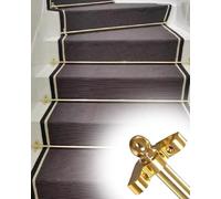 KJoBDwz Tiges pour le tapis des escaliers pour moquette pour escaliers, tiges pour coulissantes dorées pour moquette pour escalier, tiges pour tapis fixes, tiges pour coureurs pour moquette pour