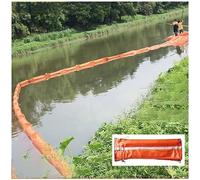 KjoiDWz Barrière Anti-inondation, Barrage Flottant en PVC for Le Confinement des hydrocarbures, Protection des rivières et des Lacs, Installation à Faire soi-même(0.6X10M)