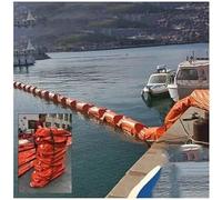 KjoiDWz Barrière Flottante Anti-inondation, barrière de Confinement d'hydrocarbures, Protection des rivières, prévention de la Pollution, barrière en Caoutchouc épais réutilisable(0.9X10M)